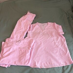 Pink scrubs set